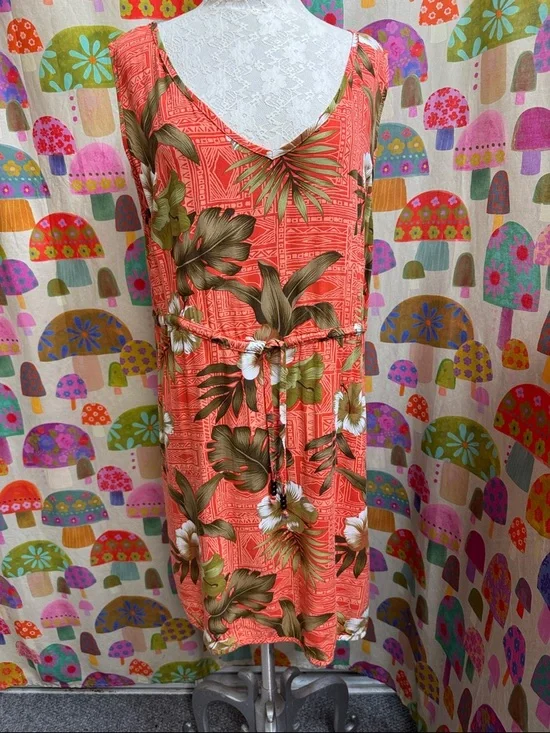 Women's Sleeveless Tropical Dress. Large? - Picture 1 of 8